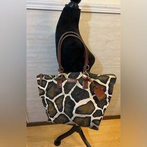 Dooney & Bourke Giraffe Print Leather Bag